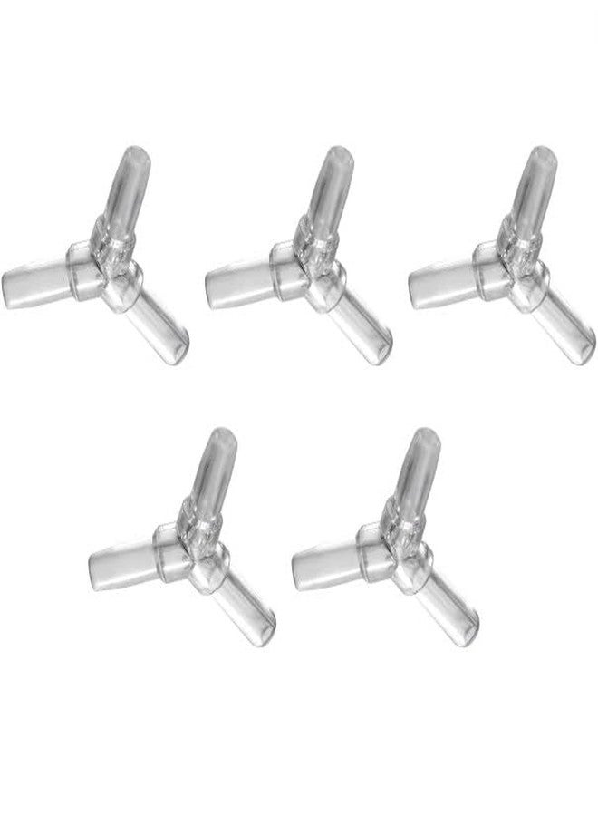 WinldMonmo 3-Way Control Lever Valve Distributor Splitter for Aquarium, 5Pcs Transparent, Tubing Connector Hose Fittings for Pumps and Filters - Image 1